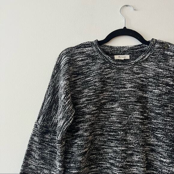 Madewell Marled Button-Shoulder Wide-Sleeve Top - Picture 4 of 7